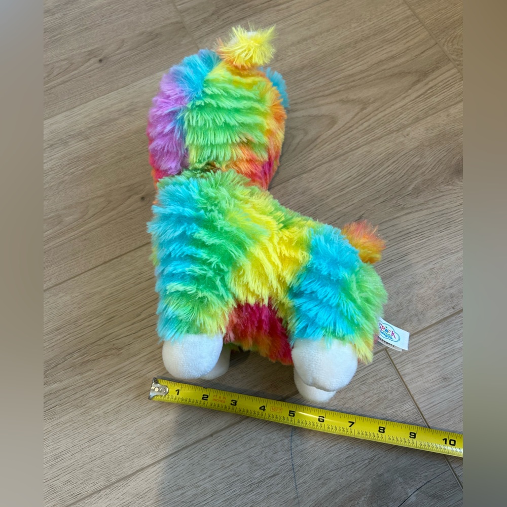 Spark Create Imagine Rainbow Llama Stuffed Cute Animal Plush Sparkle Eyes 10” - Picture 8 of 9